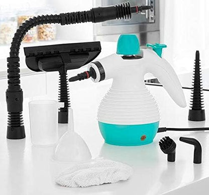 Steany - Limpiador de vapor de mano multiusos 9 en 1 con accesorios, 0,35 l, 3 bar, 1000 W
